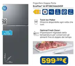 Euronics SAMSUNG Frigorifero Doppia Porta EcoFlex AI RT38CG6624S9 offerta