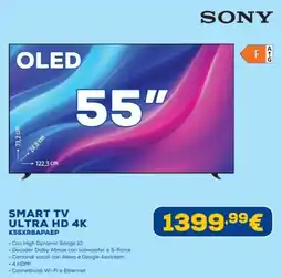 Euronics SONY SMART TV ULTRA HD 4K K55XR8APAEP offerta
