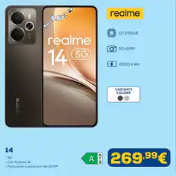Euronics realme 14 offerta