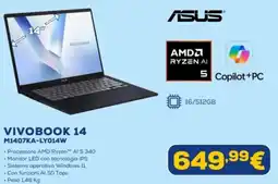 Euronics ASUS VIVOBOOK 14 M1407KA-LY014W offerta