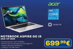 Euronics acer NOTEBOOK ASPIRE GO 15 AG15-71P-56N9 offerta