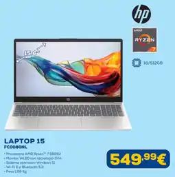 Euronics hp LAPTOP 15 FC0080NL offerta