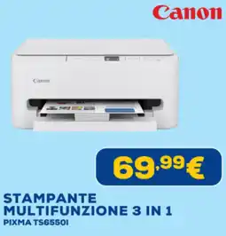 Euronics Canon STAMPANTE MULTIFUNZIONE 3 IN 1 PIXMA TS65501 offerta