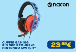 Euronics Nacon cuffie gaming rig 300 prohnr+b nintendo switch offerta