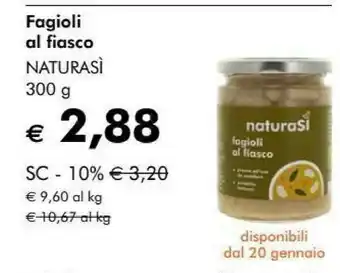 NaturaSì Natura si fagioli al fiasco offerta