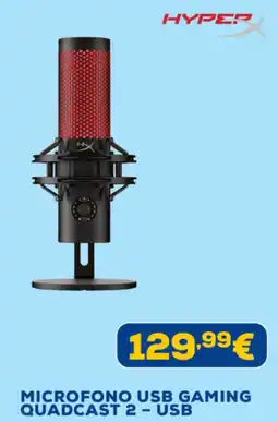 Euronics Hyper microfono usb gaming quadcast 2 - usb offerta