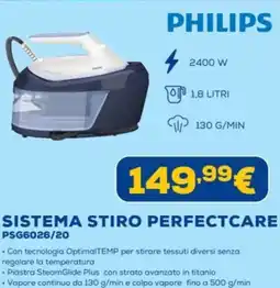 Euronics PHILIPS SISTEMA STIRO PERFECTCARE PSG6026/20 offerta