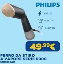 Euronics PHILIPS FERRO DA STIRO A VAPORE SERIE 5000 STH5030/80 offerta