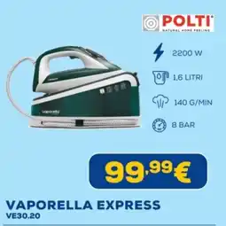 Euronics POLTI VAPORELLA EXPRESS VE30.20 offerta