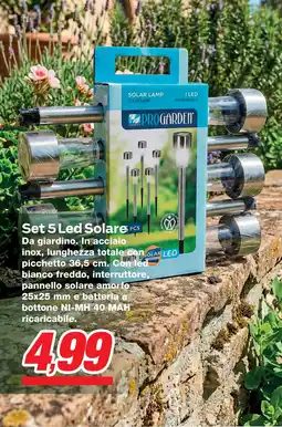 Prix Quality Set 5 Led Solare offerta