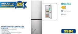Euronics Hisense FRIGORIFERO COMBINATO RB390N4ACE offerta