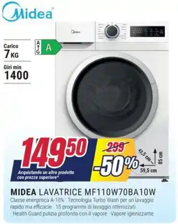 Trony MIDEA LAVATRICE MF110W70BA10W offerta