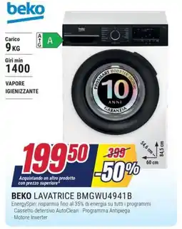 Trony BEKO LAVATRICE BMGWU4941B offerta