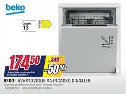 Trony BEKO LAVASTOVIGLIE DA INCASSO DIN34330 offerta