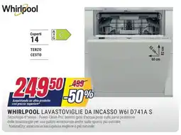 Trony WHIRLPOOL LAVASTOVIGLIE DA INCASSO W61 D741A S offerta