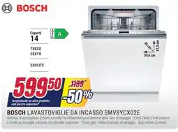 Trony BOSCH LAVASTOVIGLIE DA INCASSO SMV8YCX02E offerta