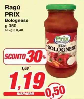Prix Quality Ragù PRIX Bolognese offerta