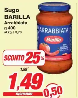 Prix Quality Sugo BARILLA Arrabbiata offerta