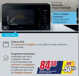 Trony SAMSUNG Microonde Bespoke MG23T5018AK offerta