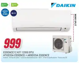Trony DAIKIN ESSENCE12 KIT 12000 BTU ATXD35A ESSENCE + ARXD35A ESSENCE offerta