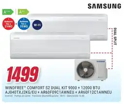 Trony SAMSUNG WINDFREE COMFORT S2 DUAL KIT 9000 + 12000 BTU AJ040TXJ2KG/EU + AR60F09C1AWNEU + AR60F12C1AWNEU offerta