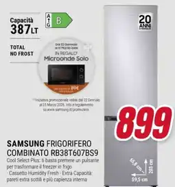 Trony SAMSUNG FRIGORIFERO COMBINATO RB38T607BS9 offerta