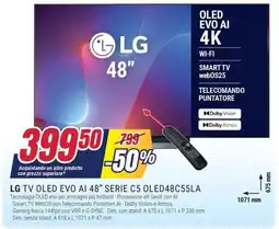 Trony LG TV OLED EVO AI 48" SERIE C5 OLED48C55LA offerta