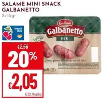 Pan Salame mini snack GALBANETTO offerta
