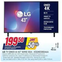 Trony LG TV QNED AI 43" SERIE 80A - 43QNED80A6A offerta