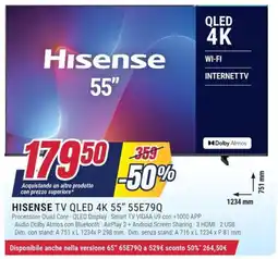 Trony HISENSE TV QLED 4K 55" 55E79Q offerta