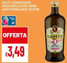 Pan Olio condisano aromatizzato erbe mediterranee DANTE offerta