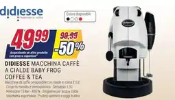 Trony Didiesse macchina caffè a cialde baby frog coffee & tea offerta