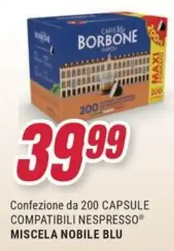 Trony Borbone miscela nobile blu offerta