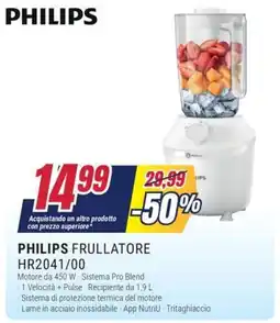Trony PHILIPS FRULLATORE HR2041/00 offerta