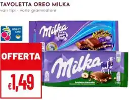 Pan Tavoletta oreo MILKA offerta