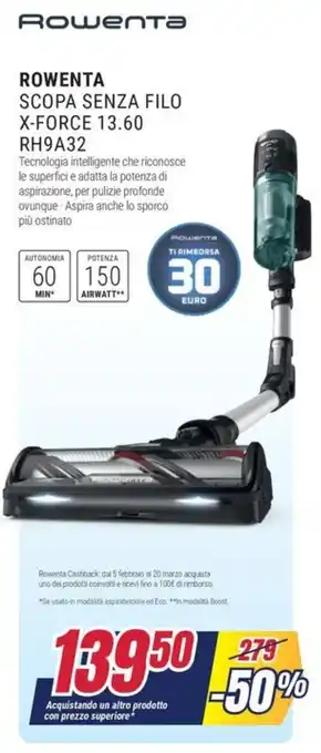 Trony ROWENTA SCOPA SENZA FILO X-FORCE 13.60 RH9A32 offerta