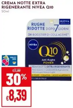 Pan Crema notte extra rigenerante NIVEA QIO offerta