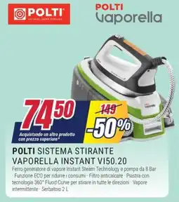 Trony POLTI SISTEMA STIRANTE VAPORELLA INSTANT VI50.20 offerta