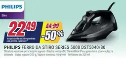 Trony PHILIPS FERRO DA STIRO SERIES 5000 DST 5040/80 offerta