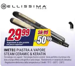 Trony Bellissima imetec piastra a vapore steam ceramic & keratin offerta