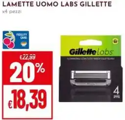 Pan Lamette uomo labs GILLETTE offerta