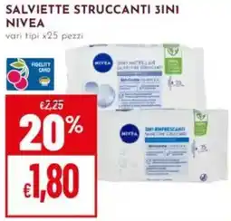 Pan Salviette struccanti 3ini NIVEA offerta