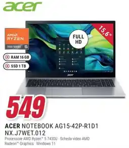 Trony ACER NOTEBOOK AG15-42P-R1D1 NX.J7WET.012 offerta