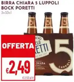 Pan Birra chiara 5 luppoli bock poretti offerta