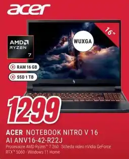 Trony ACER NOTEBOOK NITRO V 16 AI ANV16-42-R22J offerta