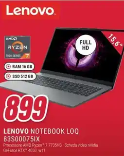 Trony LENOVO NOTEBOOK LOQ 83S000751X offerta