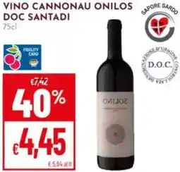 Pan Vino cannonau onilos doc santadi offerta