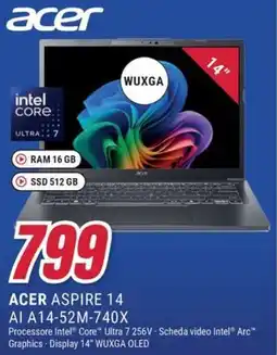 Trony ACER ASPIRE 14 AI A14-52M-740X offerta