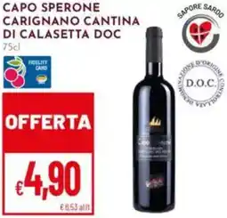 Pan Capo sperone carignano cantina di calasetta doc offerta
