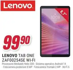 Trony LENOVO TAB ONE ZAF00254SE WI-FI offerta